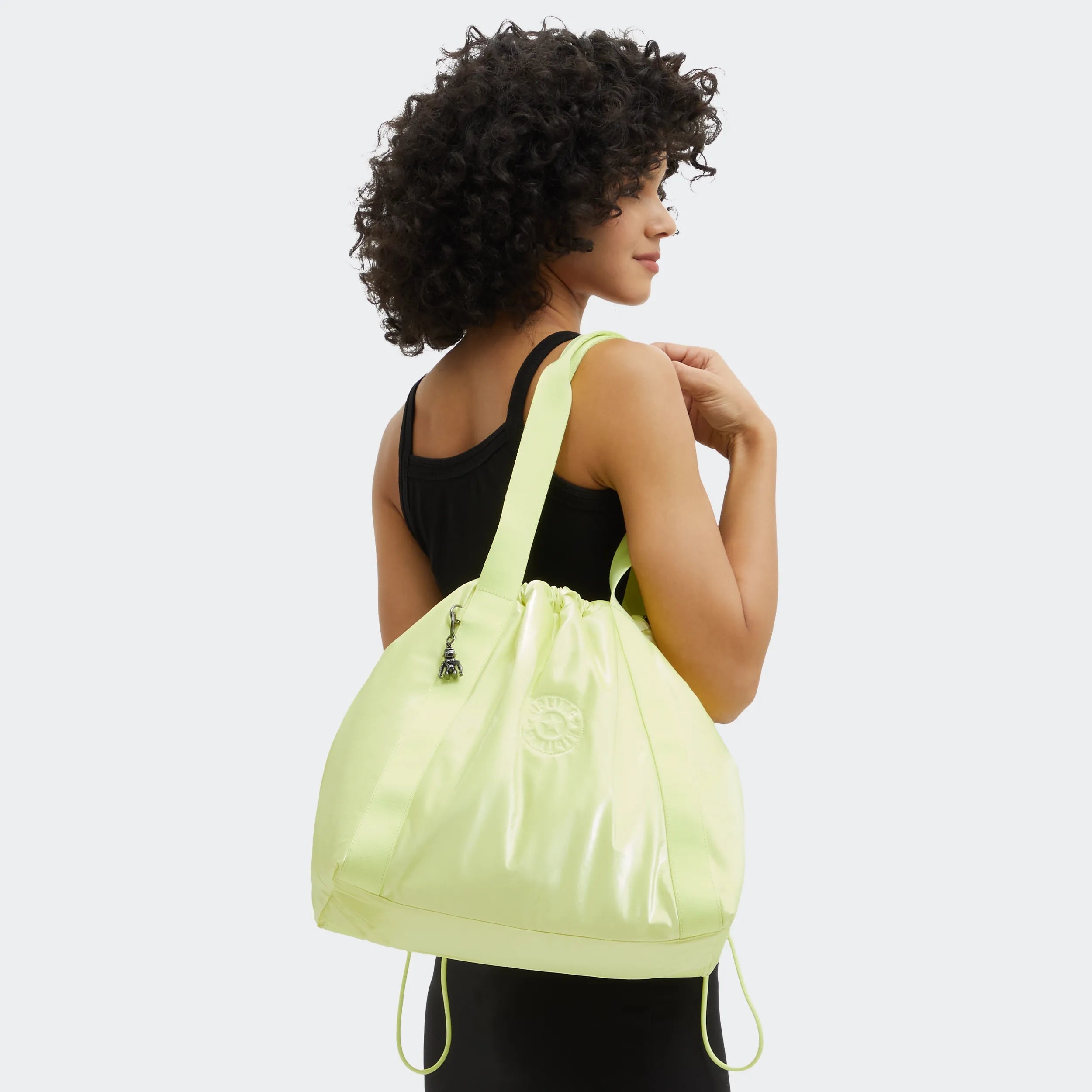 Elmar Lacquered Drawstring Tote Bag - Image 7