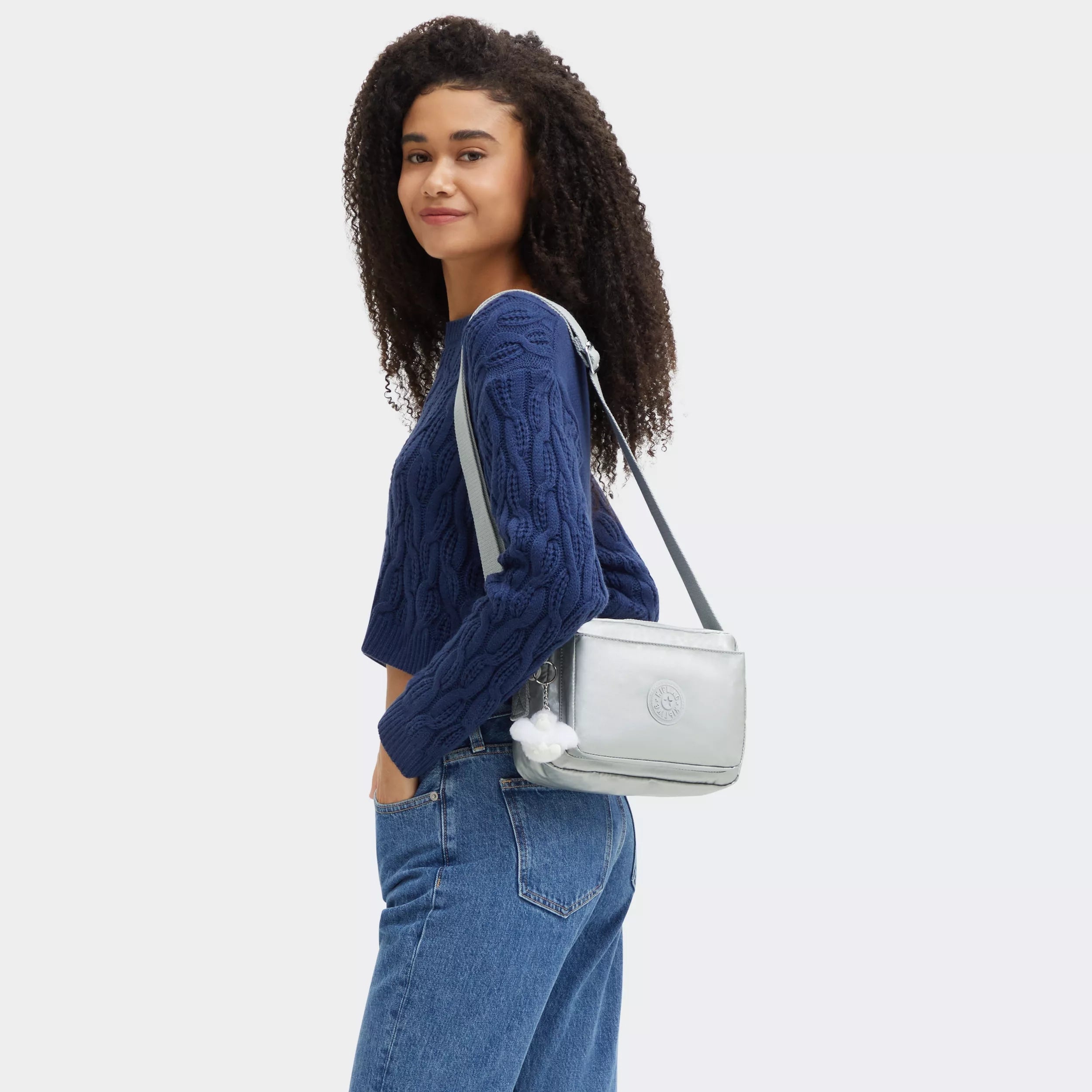 Abanu Medium Metallic Crossbody Bag - Image 2